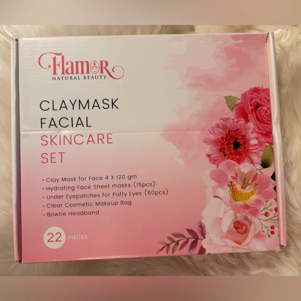 FLAMOR NATURAL BEAUTY 22 Piece Face Masks Skincare Boxed Set